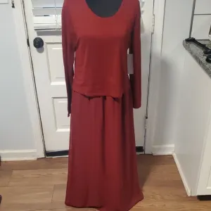 Soft Surroundings Elegant Burgundy Women's Long Dress NWT