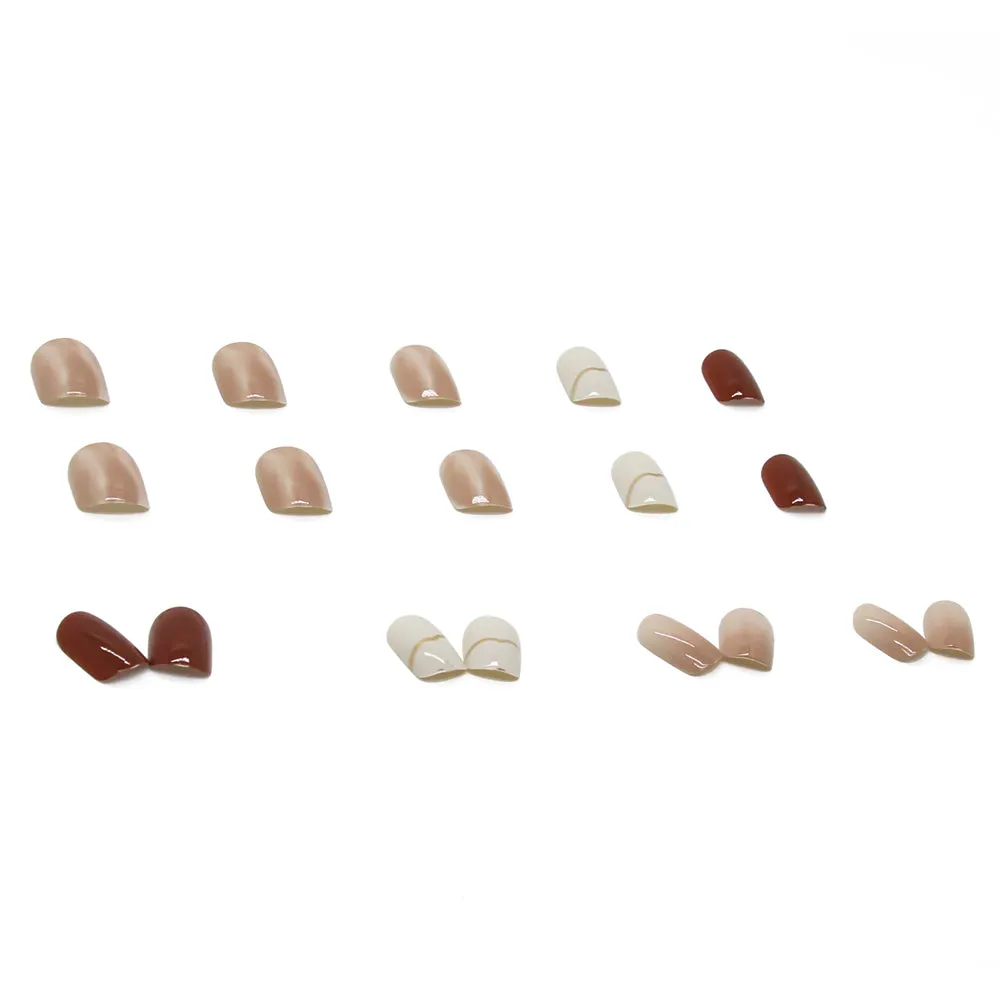 Square nude tinged with white coffee