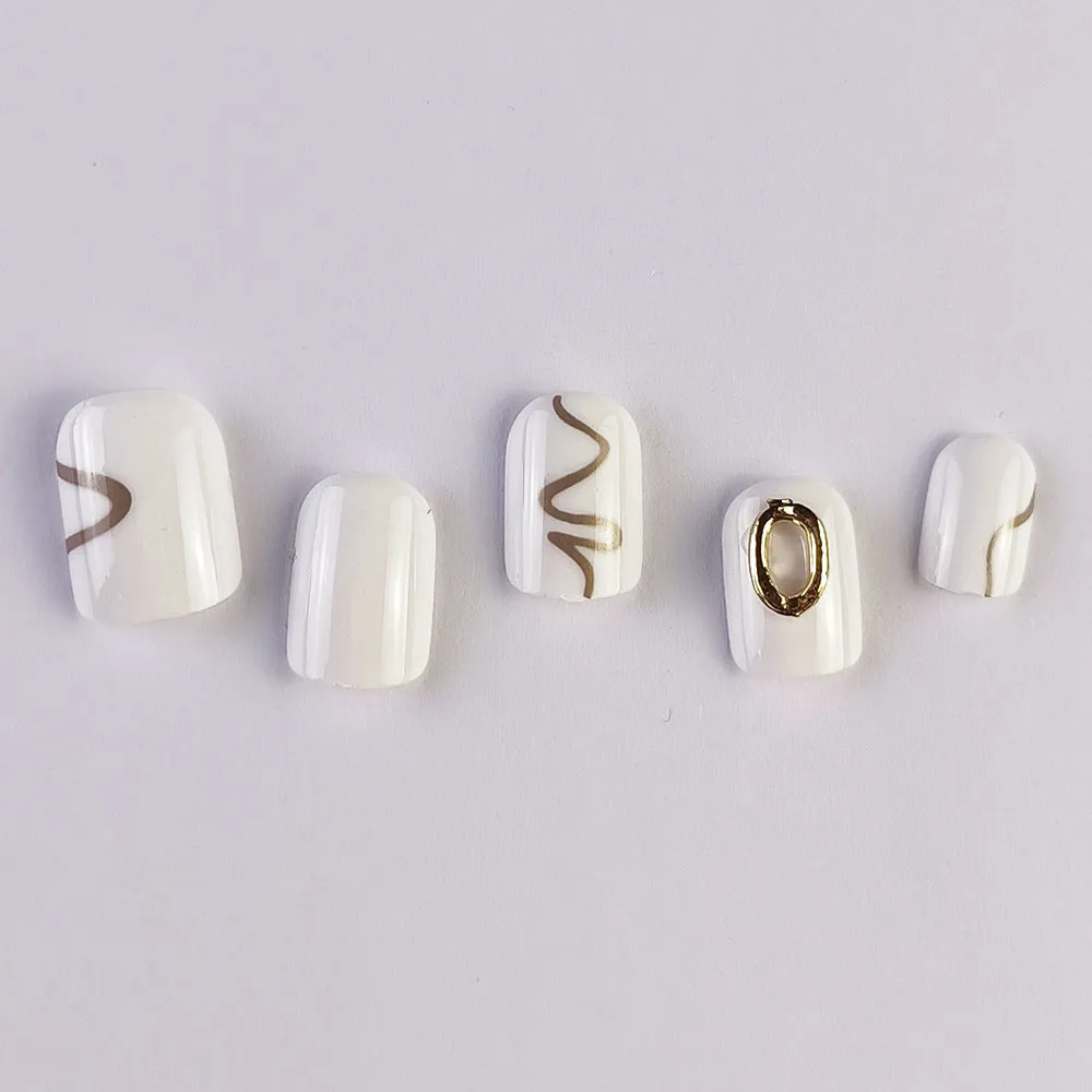 Square snow-white gold lines
