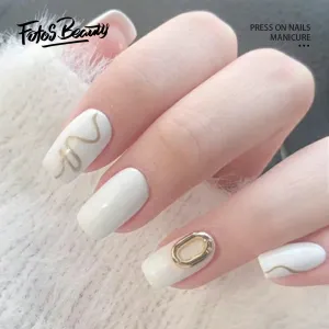 Square snow-white gold lines