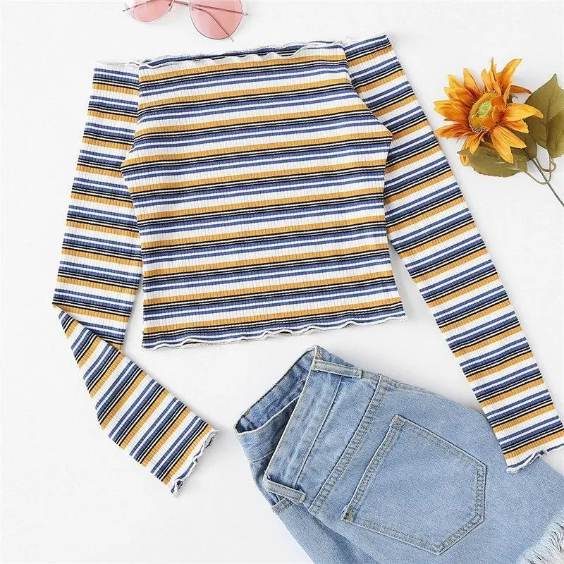 Striped Off Shoulder