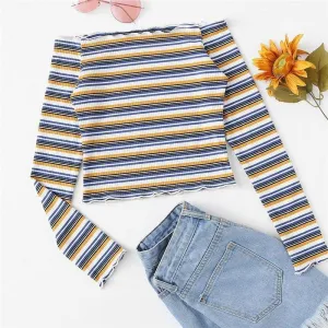 Striped Off Shoulder