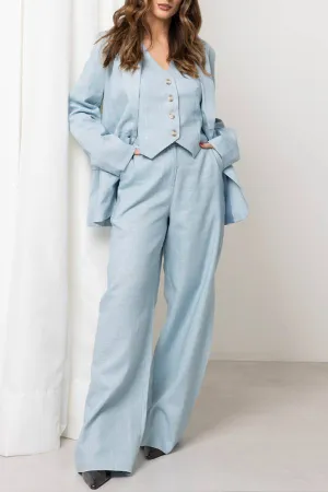 Stylish Gilet And Blazer Three Pieces Set