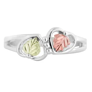 Stylish Heart - Sterling Silver Black Hills Gold Ring