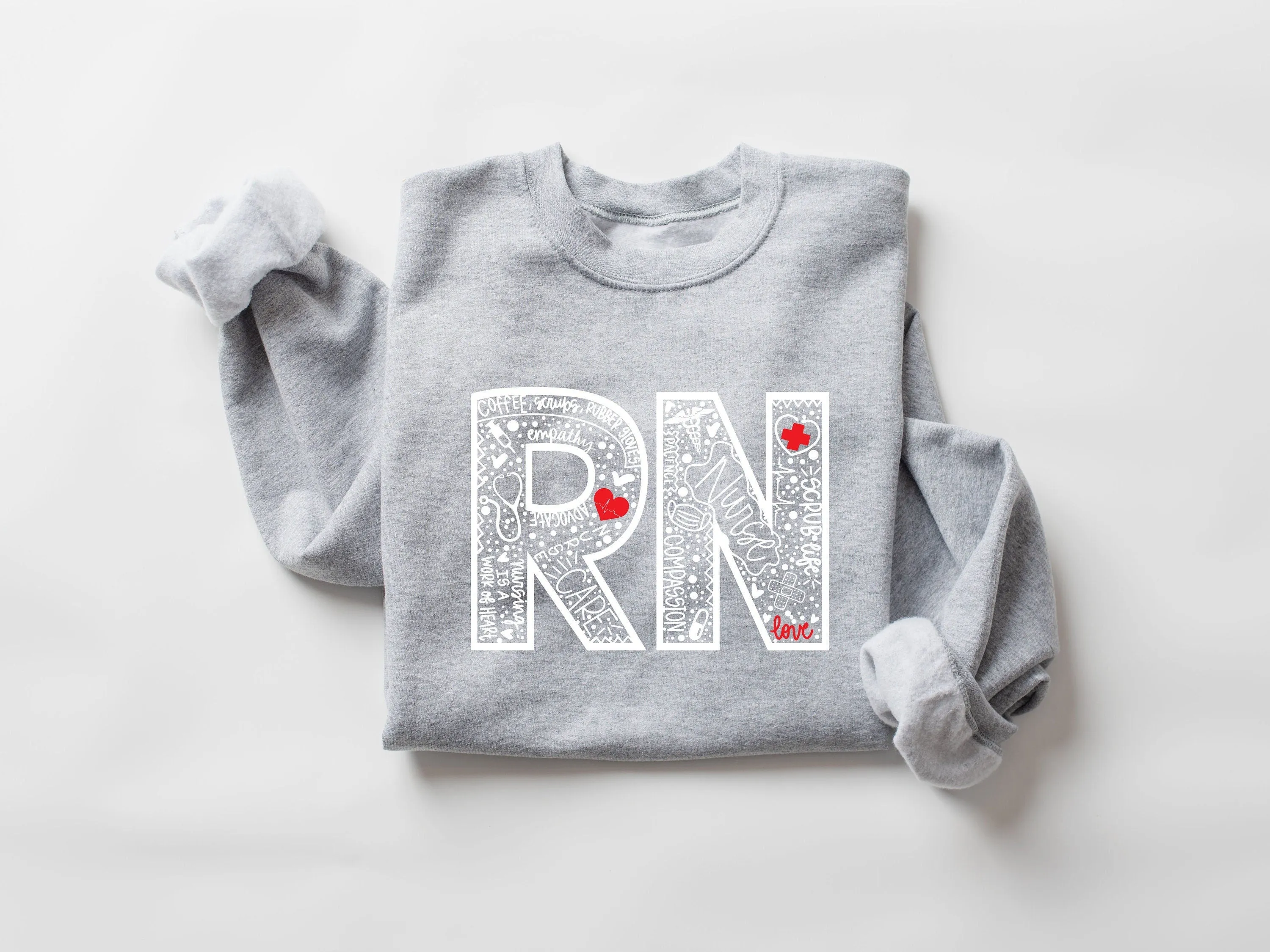 Stylish RN Sweatshirt for Nurse