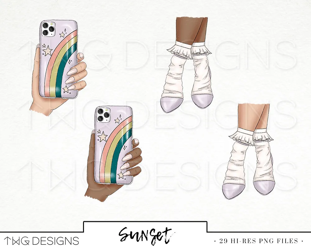 Sunset Clipart Collection