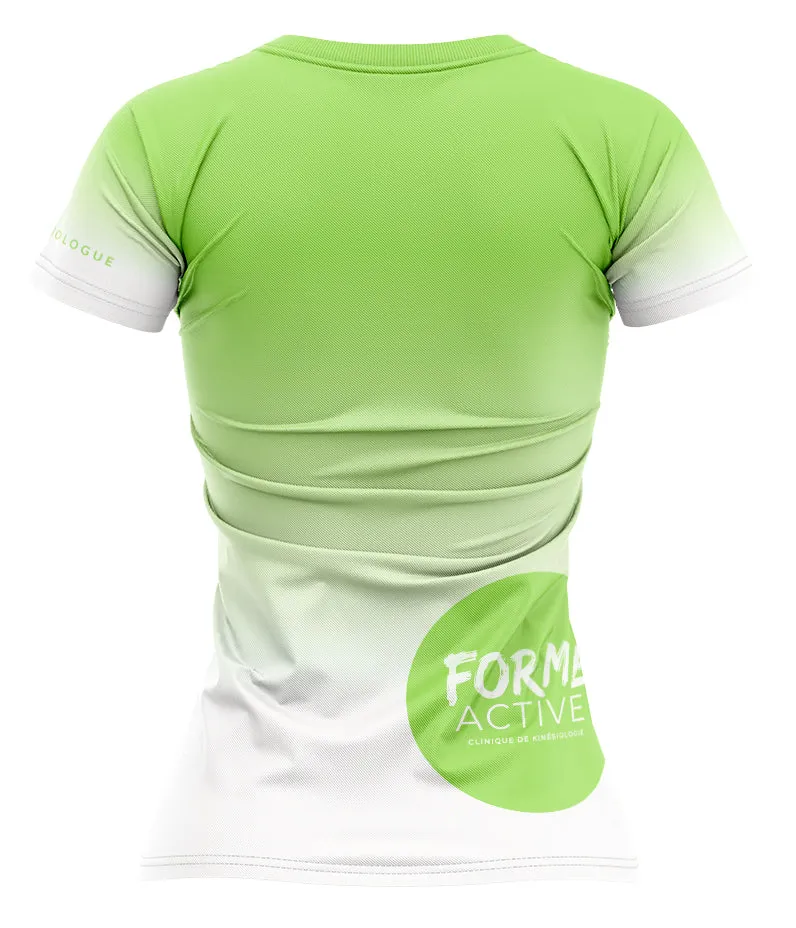 T-shirt  de sport dégradé Lime à Blanc - Forme Active