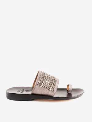 tetra sandal - rose gold stardust