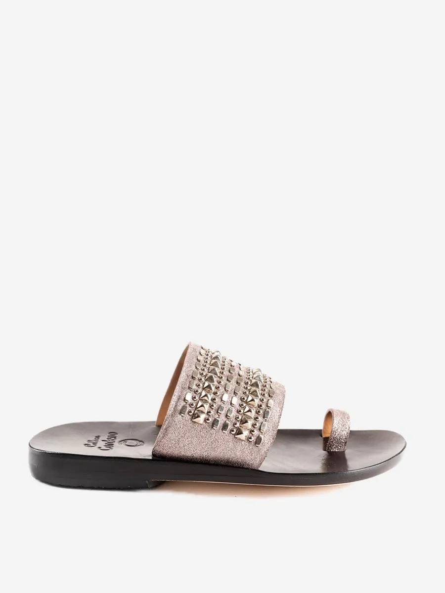 tetra sandal - rose gold stardust
