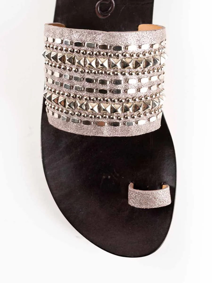 tetra sandal - rose gold stardust