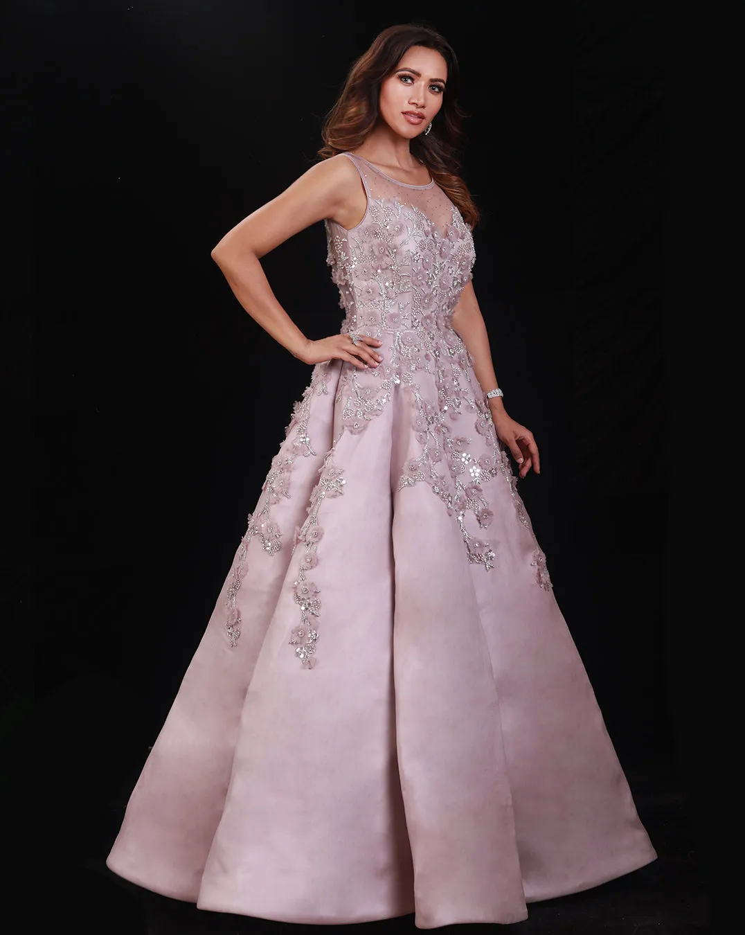 The Elegant Floral Gown