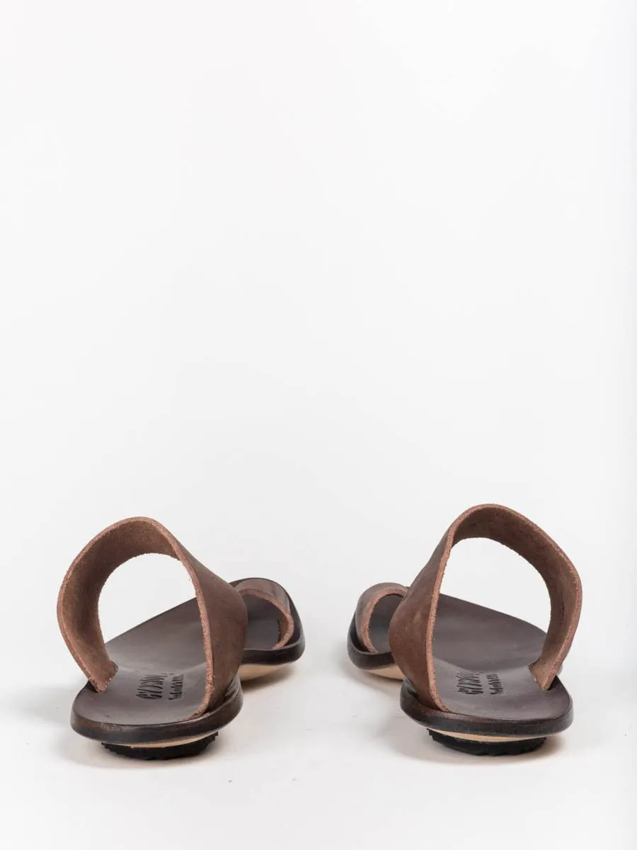 thong sandal - dark brown