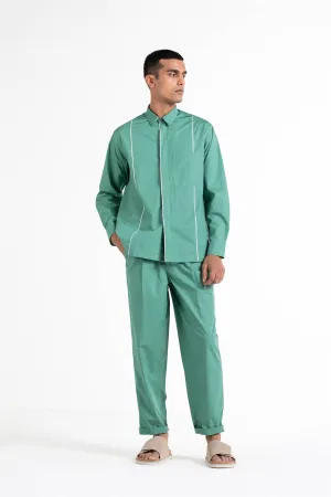 THREE   -   Piping Detail Shirt Co Ord