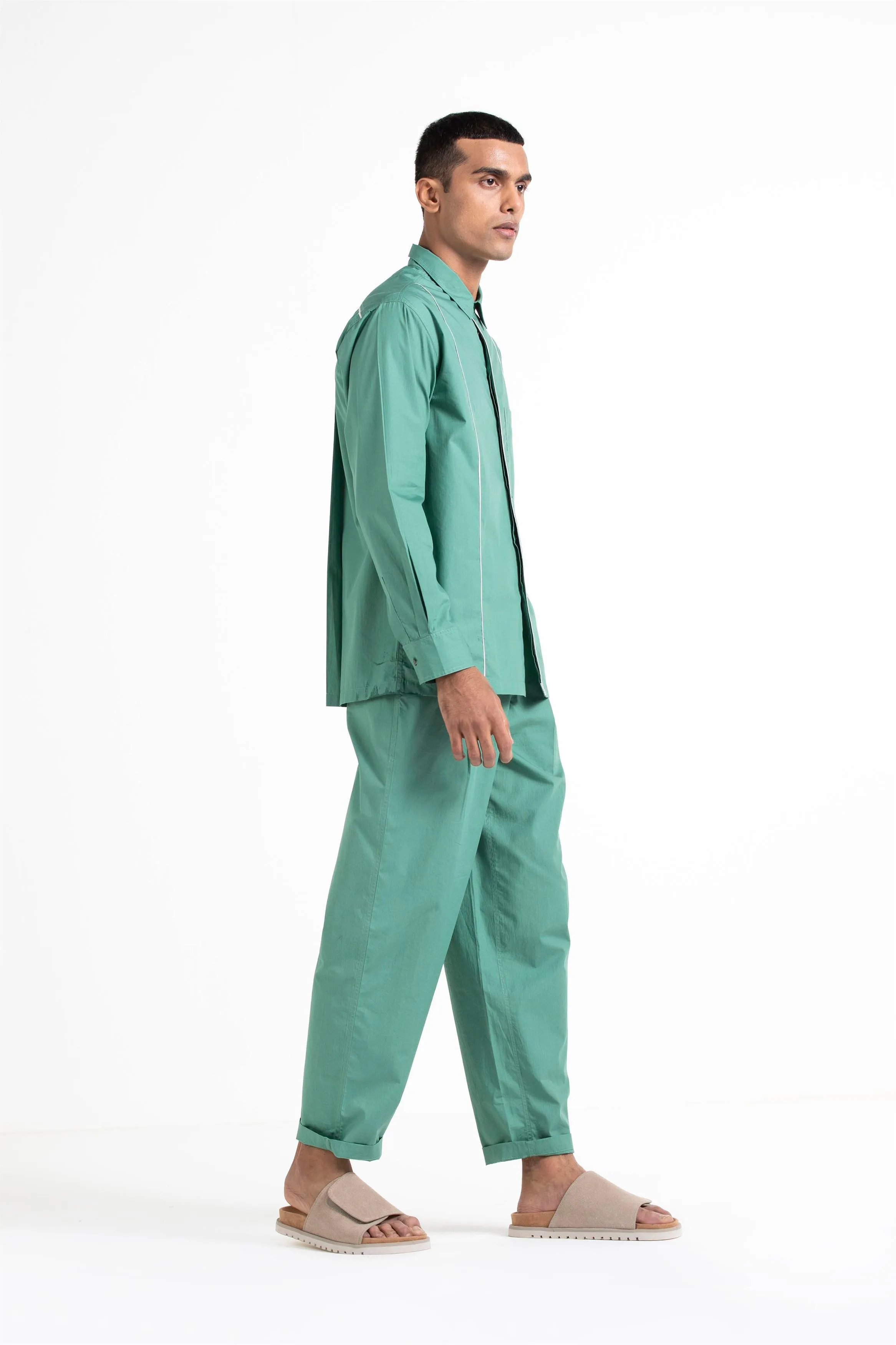 THREE   -   Piping Detail Shirt Co Ord