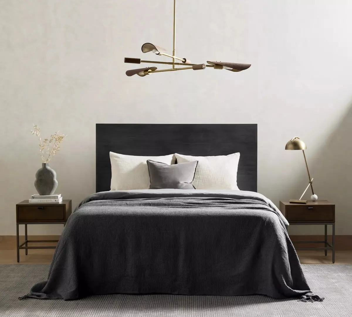 Trey Bed - Black Wash Poplar