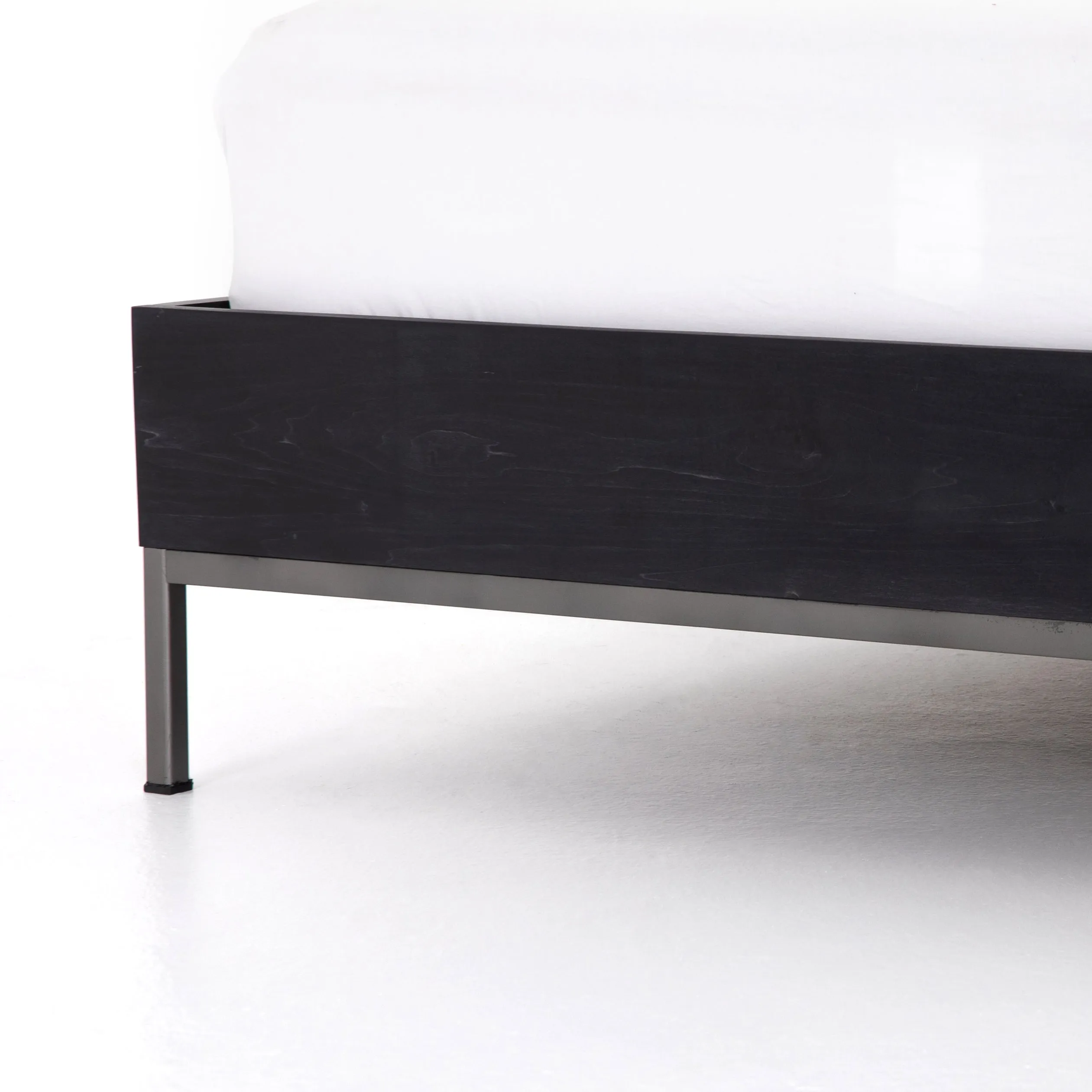 Trey Bed - Black Wash Poplar
