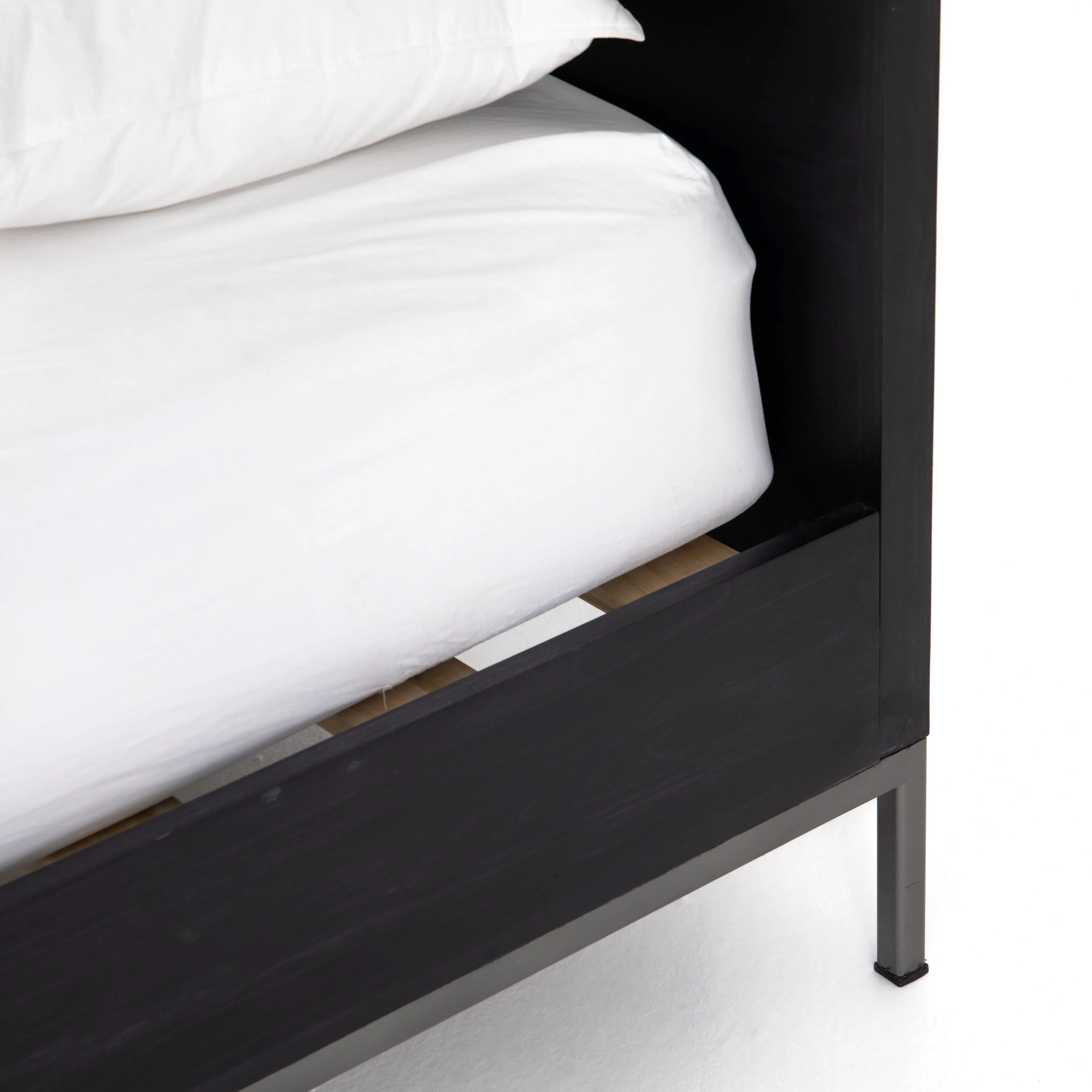 Trey Bed - Black Wash Poplar
