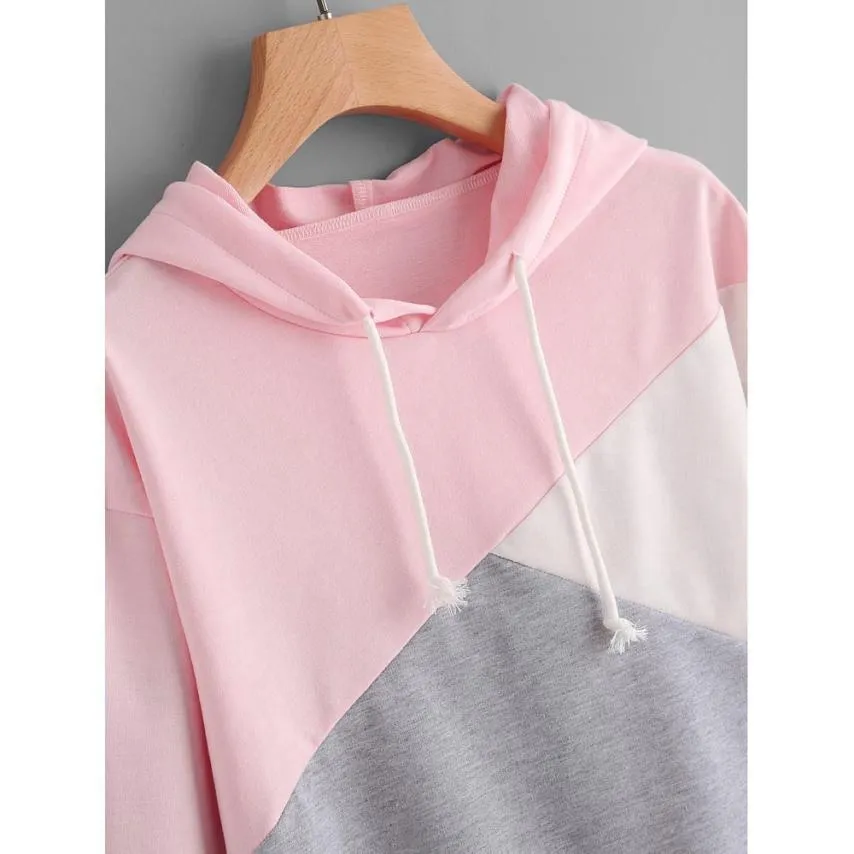 Tri-Color Crop Hoodie