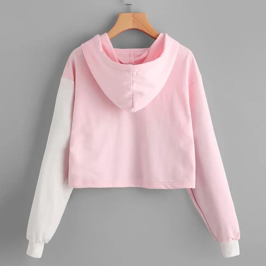 Tri-Color Crop Hoodie