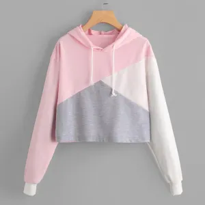 Tri-Color Crop Hoodie