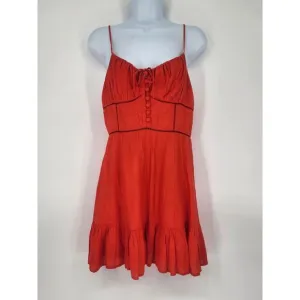 Urban Outfitters Red Cut-Out Corset Mini Dress Women's Size Medium