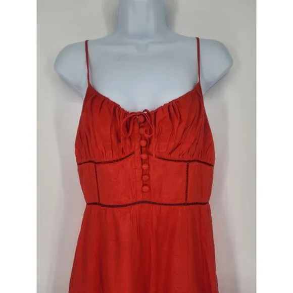 Urban Outfitters Red Cut-Out Corset Mini Dress Women's Size Medium