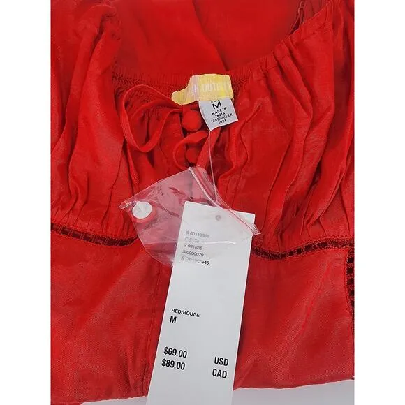 Urban Outfitters Red Cut-Out Corset Mini Dress Women's Size Medium