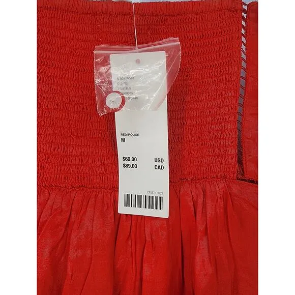 Urban Outfitters Red Cut-Out Corset Mini Dress Women's Size Medium