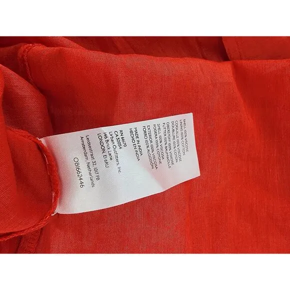 Urban Outfitters Red Cut-Out Corset Mini Dress Women's Size Medium