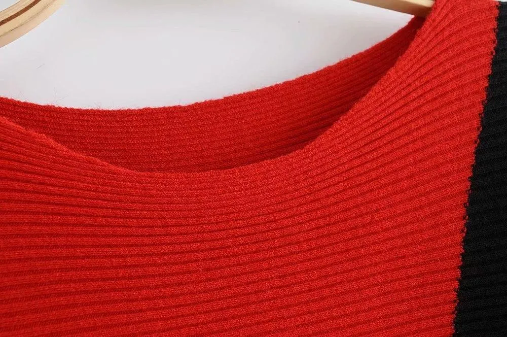 V Striped Sweater