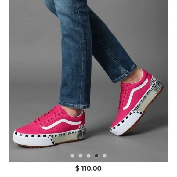 Vans Old Skool Stacked Logo Platform. Brand New. Kids Size: 3.5.