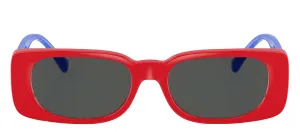 Versace KIDS VK 4003U 506587 Rectangle Plastic Multicolor Sunglasses with Grey Lens
