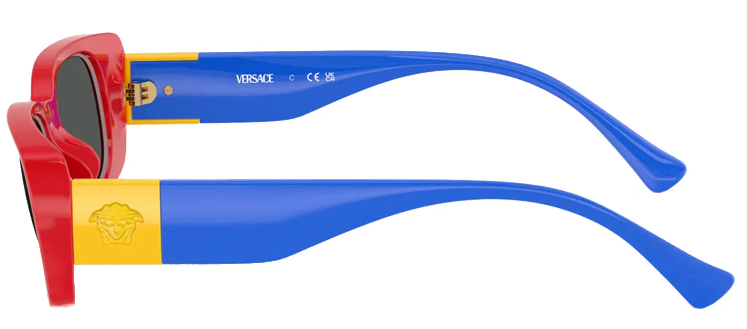 Versace KIDS VK 4003U 506587 Rectangle Plastic Multicolor Sunglasses with Grey Lens