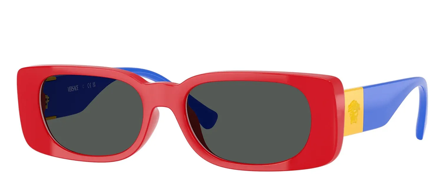 Versace KIDS VK 4003U 506587 Rectangle Plastic Multicolor Sunglasses with Grey Lens