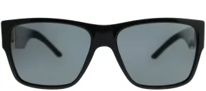 Versace VE 4296 GB1/81 Square Plastic Black Sunglasses with Grey Polarized Lens