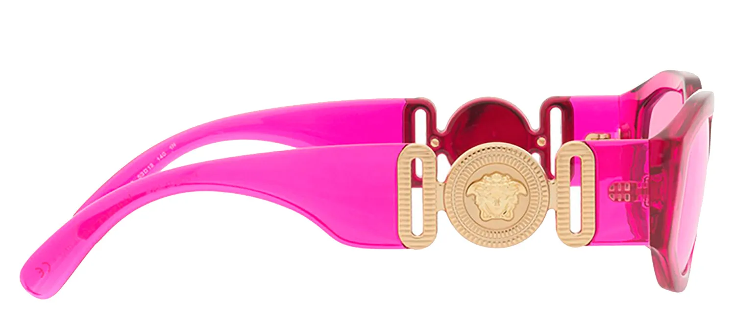 Versace VE 4361 5334/5 Geometric Plastic Pink Sunglasses with Pink Lens