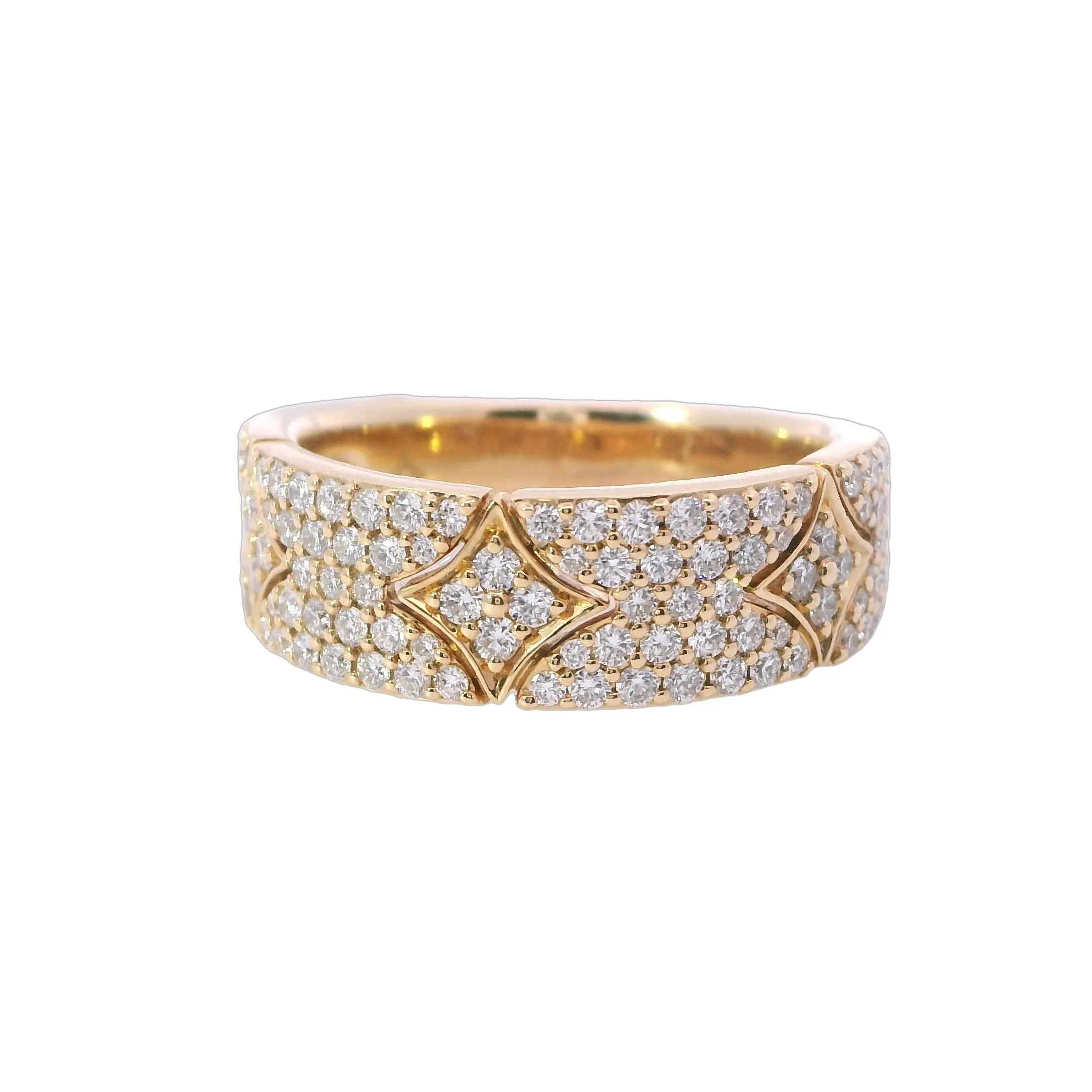 Vlora Yellow Gold Pave Star Design Diamond Fashion Ring