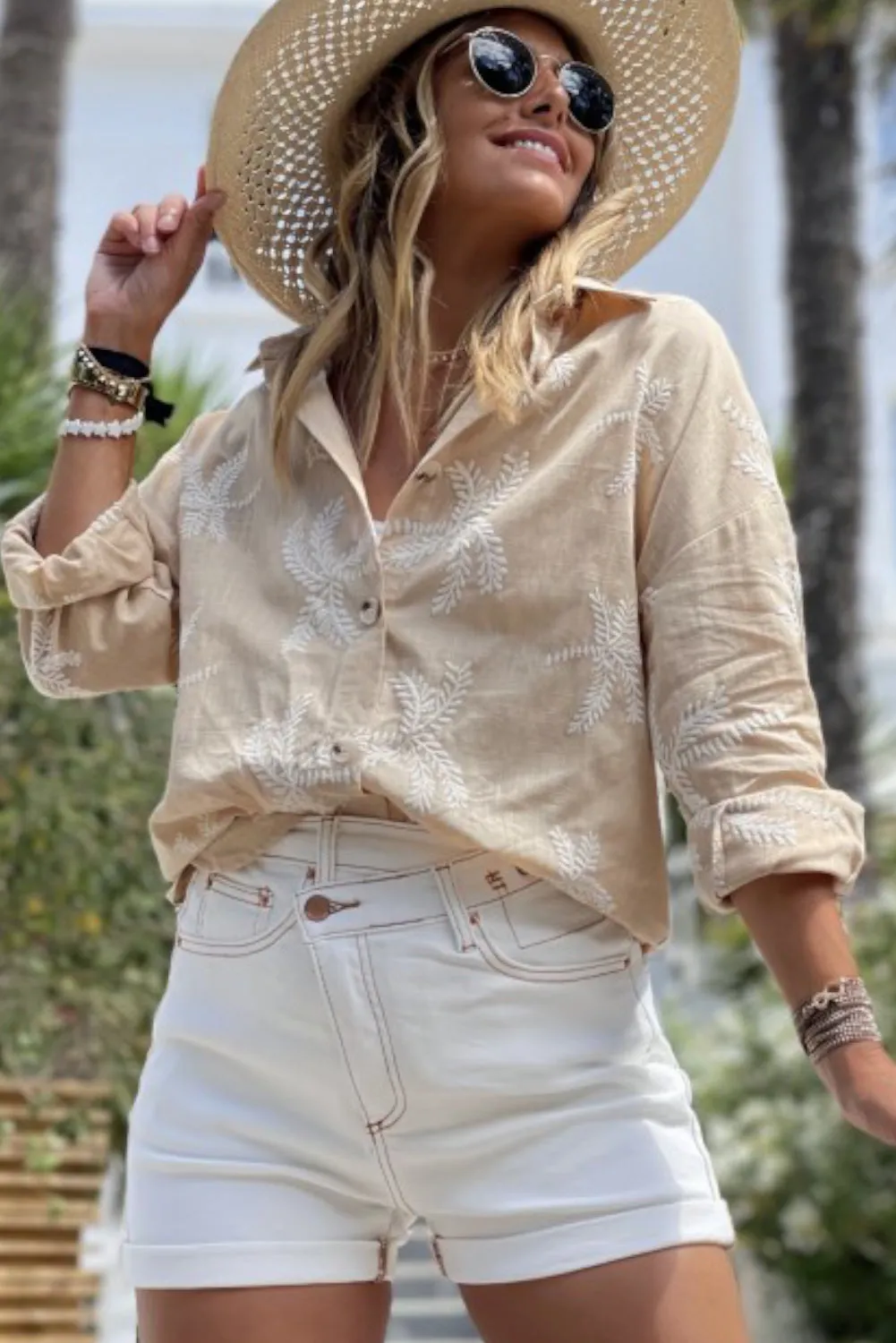 White Asymmetric Waist Design Stylish Denim Shorts