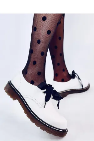 White Shoes for Woman with Ribbon finish