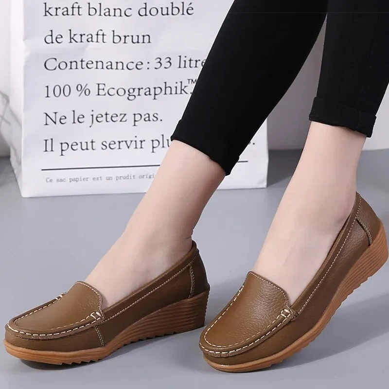 WolffMode Casual Wedge Loafers