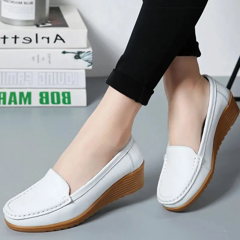 WolffMode Casual Wedge Loafers