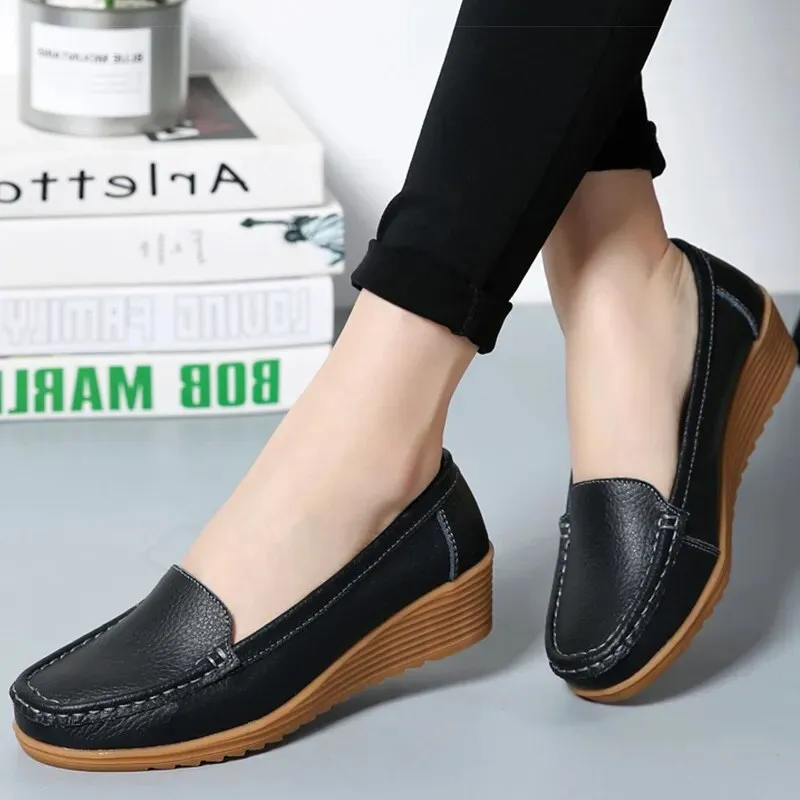 WolffMode Casual Wedge Loafers