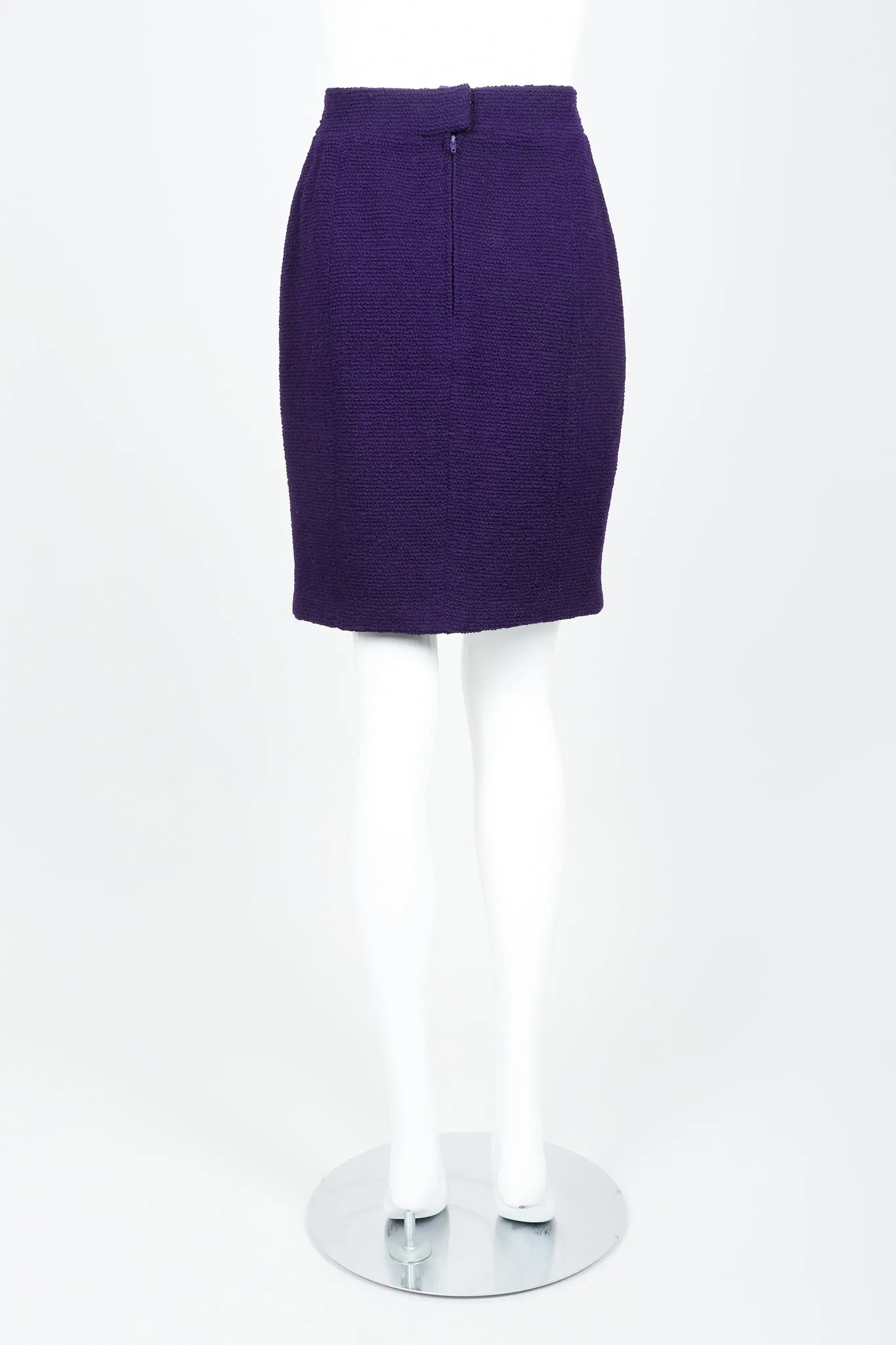 Zipper Bouclé Jacket & Skirt Set