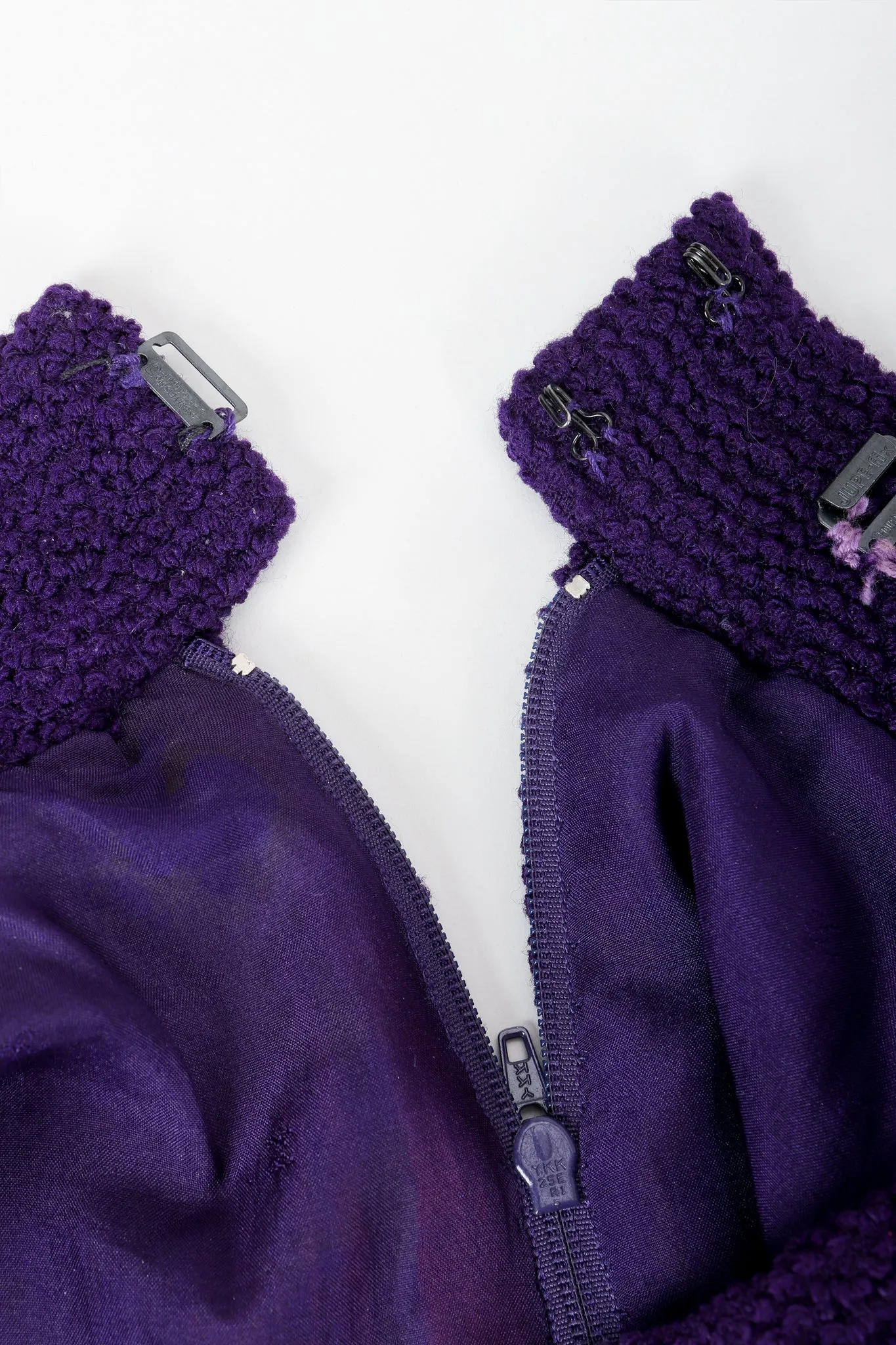 Zipper Bouclé Jacket & Skirt Set