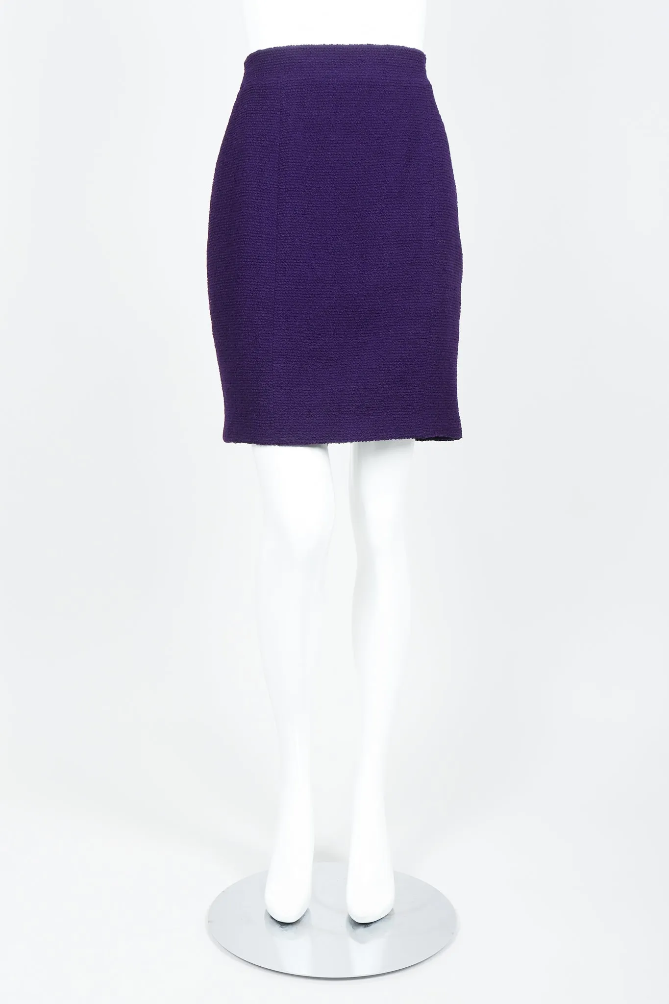 Zipper Bouclé Jacket & Skirt Set